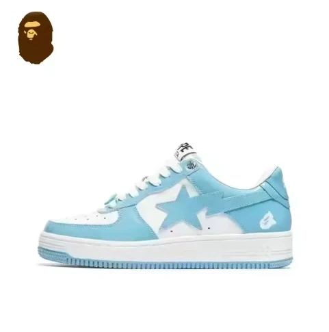 Original Bape Sta Men All Black Shark BAPESTA Casual Plarfom Shoes Unisex Women Slip-Resistant Outdoor Soft Walking Sneakers