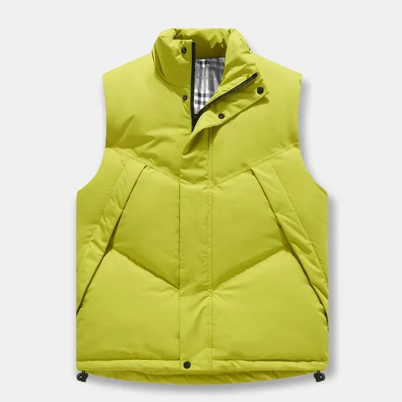 Men's Vest Jacket Fall and Winter Korean Fashion Stand Collar Sleeveless Thick Warm Casual Jackets Windproof Thermal Coats 6XL