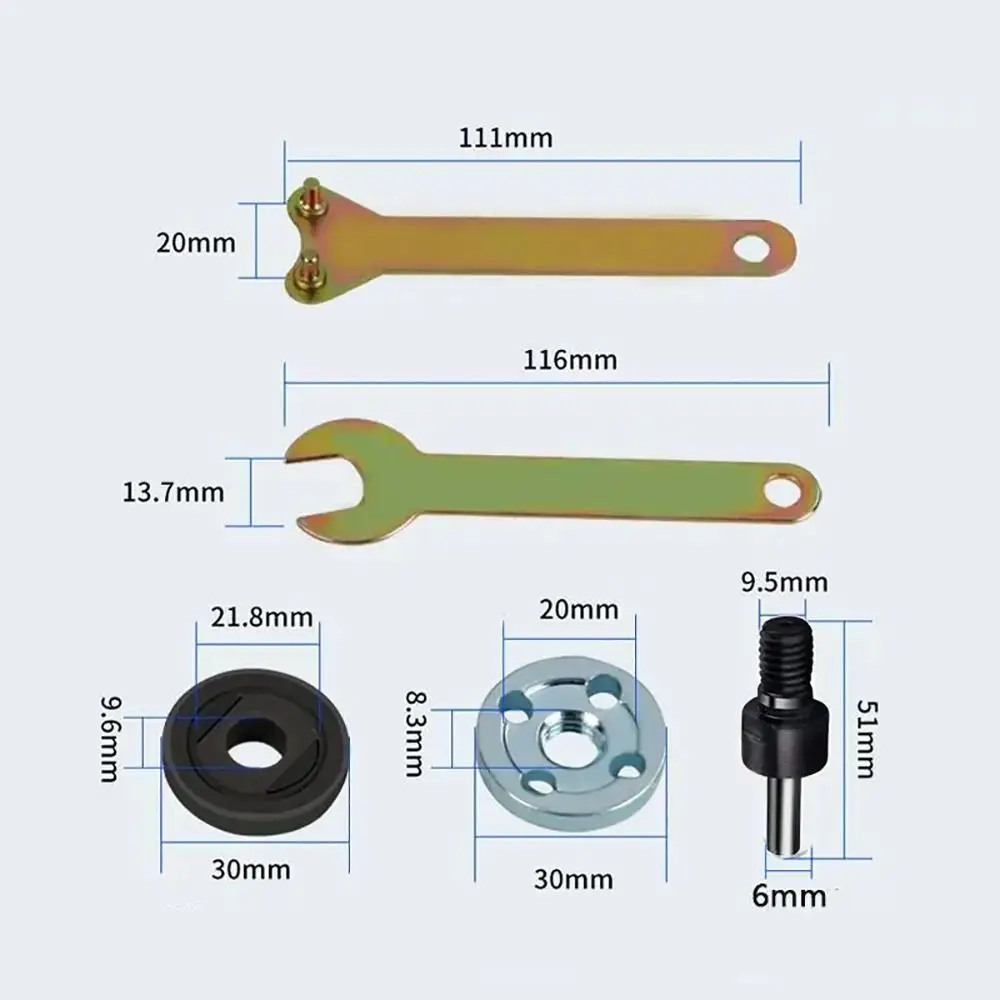 

1Set with Wrench Electric Drill Conversion Angle Grinder Set Metal for Cutting Disc Polishing Wheel Handle Holder Adapter Tool