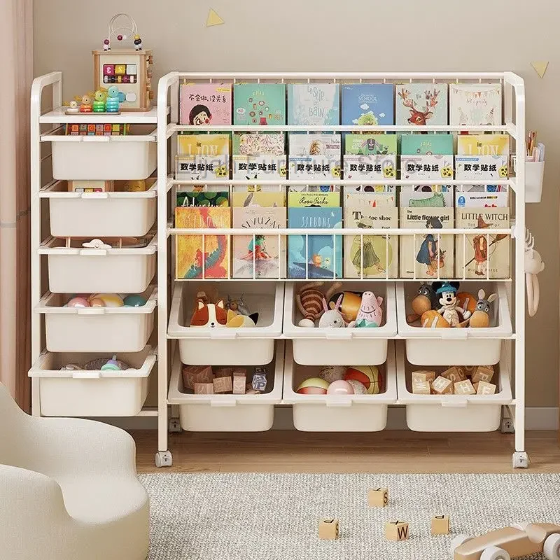 

Simple Bookshelves Household Floor Shelves Children's Picture Book Organizer Multi-layer Toy Storage Shelves, Baby Bookcases