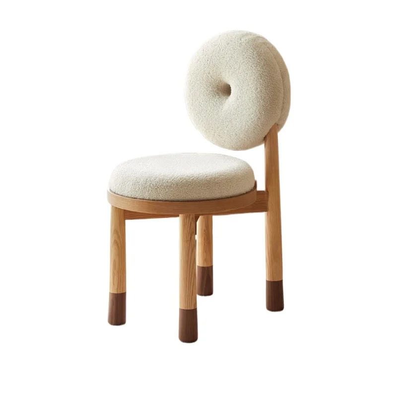 

Solid wood children's chair Oak casual single chair Living room soft bag chair