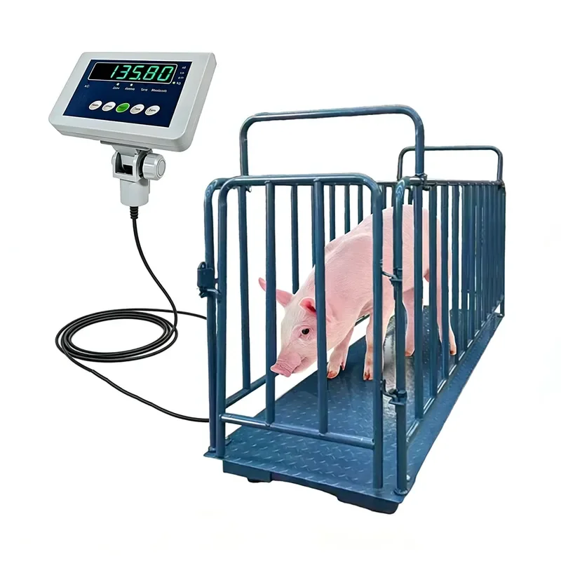 Digital weighbridge with a maximum capacity of 3 tons, 1 * 1.5m animal weighing scale, with 80cm high guardrail