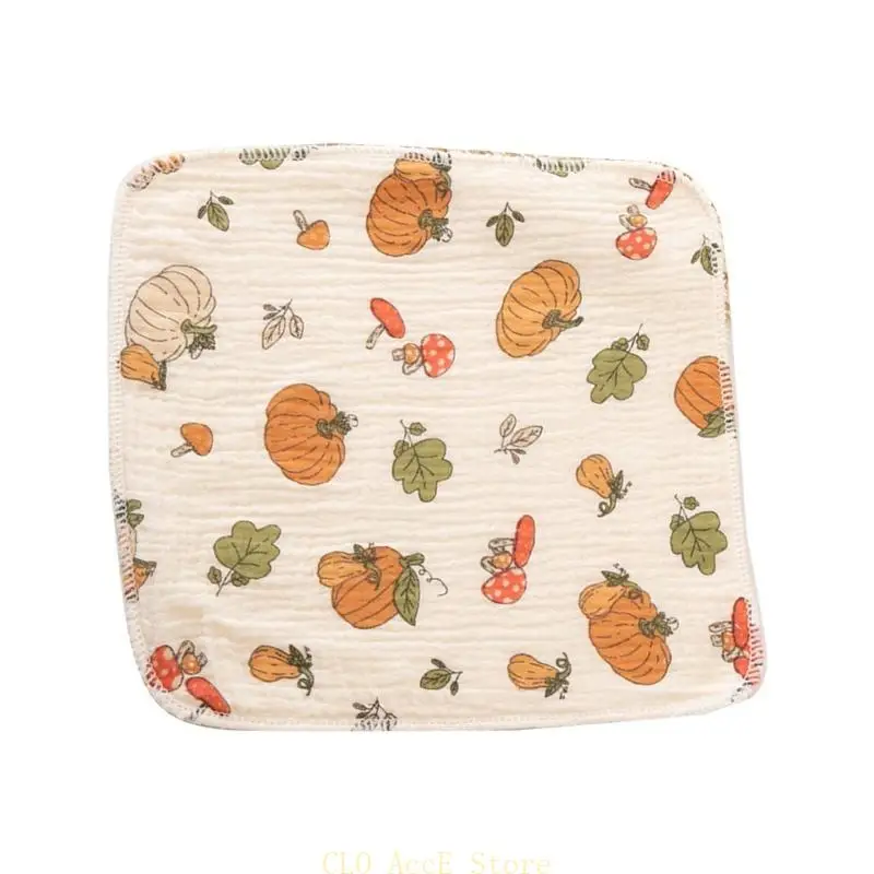 

16FE Cotton Toddlers Bib Baby Burping Cloth Newborns Square Towel Small Handkerchief 6-layer Breathable Infants Washcloth