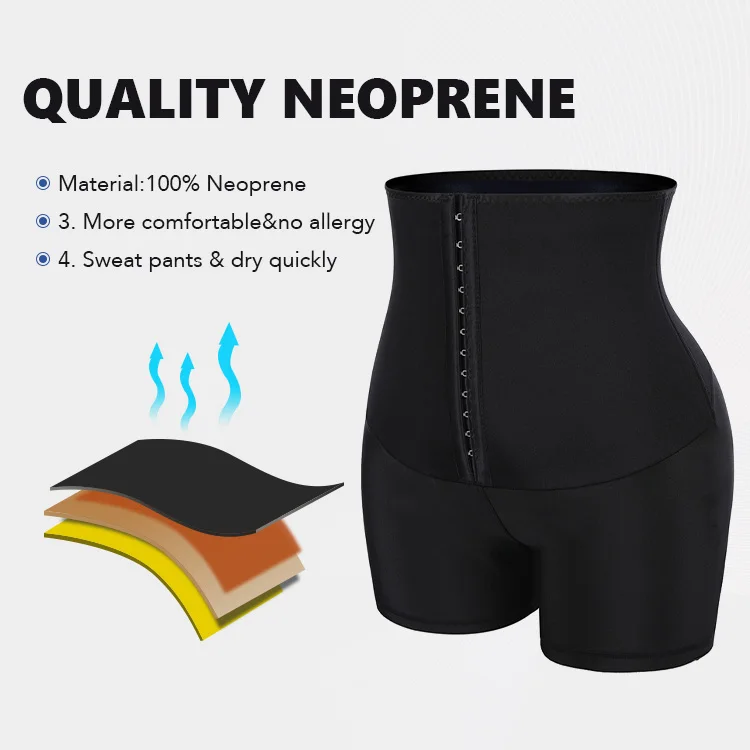 Sauna Sweat Short Pants Suits for Women High Waist Slimming Shorts Compression Thermo Workout Body Shaper Thighs view 5