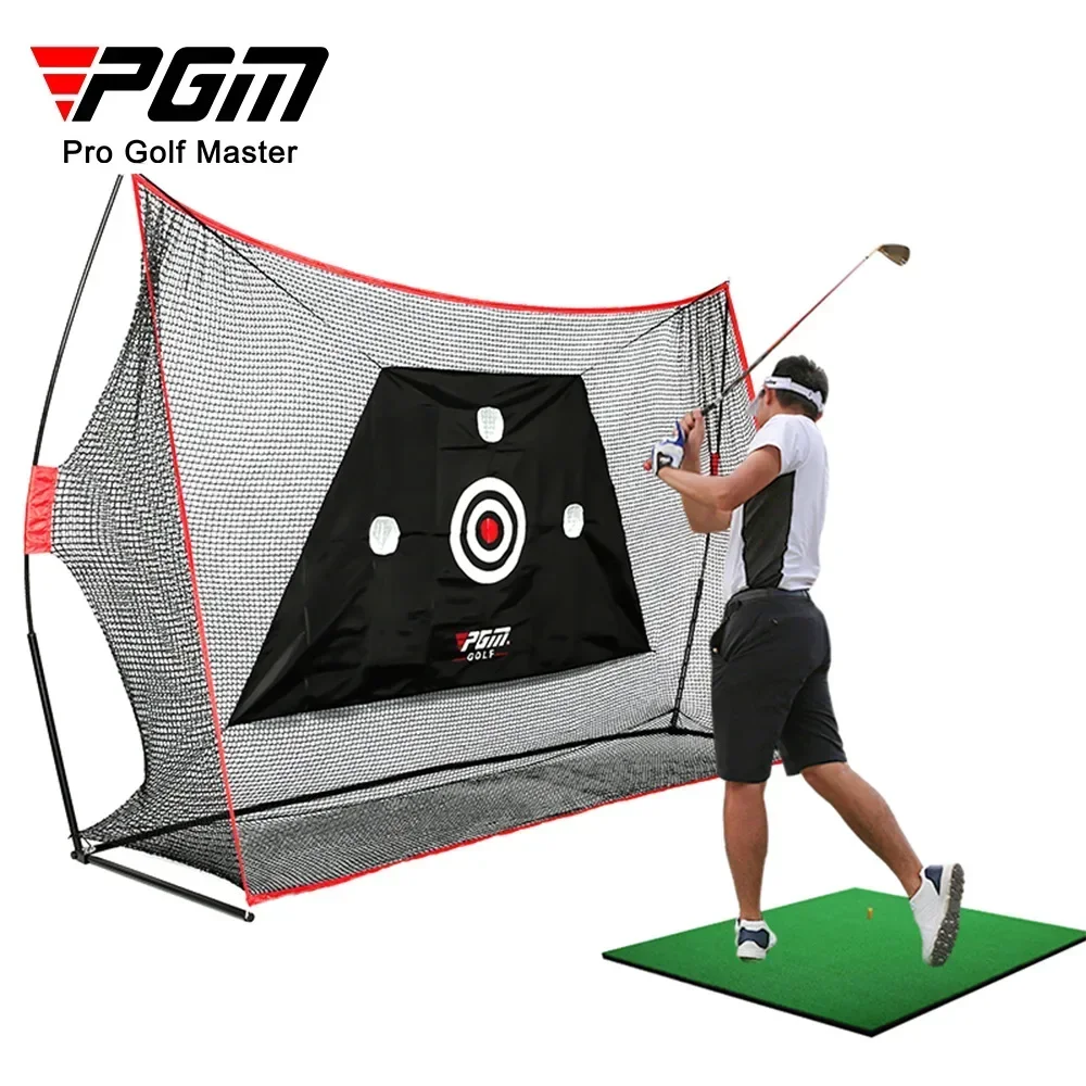 PGM 3m Set pelatih jaring Golf besar pemegang rak dalam dan luar ruangan multi-fungsi aksesoris latihan pemotongan Chipping LXW023