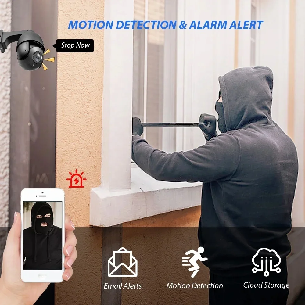 BOAVISION 4K กล้องโดม PTZ 8MP 30X ซูมกลางแจ้ง 5MP 48V POE PTZ ช่องเสียบการ์ด TF H.265 การเฝ้าระวังความปลอดภัยกล้องวงจรปิด IP กล้อง