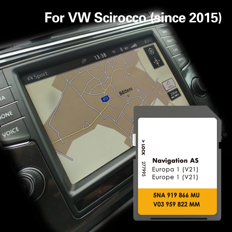 

for VW Scirocco 6R 2009 2017 AS V21 Sat Nav Newest Map GPS SD 32GB Card