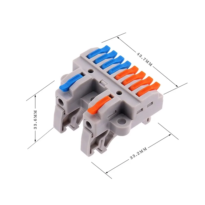 5PCS Quick Terminal Wire Downlight Divider Connector Rail Type Twee Drie In Acht Uit TIEN Uit 12/15 Uit