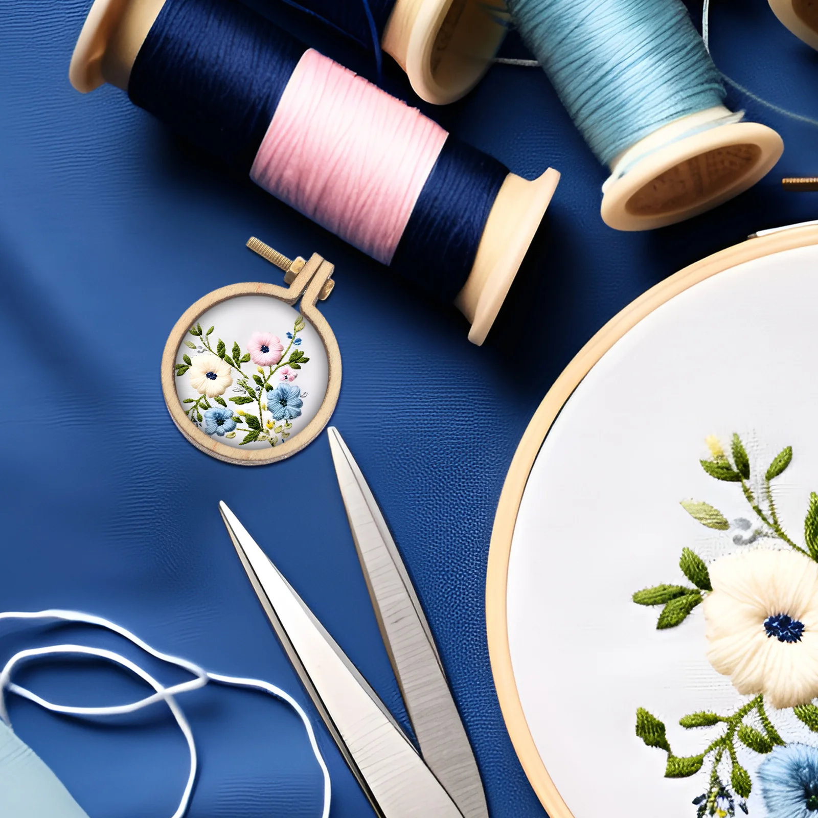 

10Sets Small Embroidery Hoops Exquisite Handwork Embroidery Rings DIY Jewelry Gift Supplies Cross Stitch Hoop Mini Ring