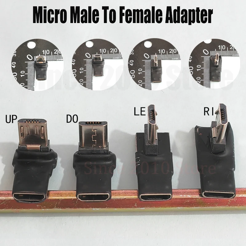 Micro 5P M To F90 ° UP/DO/LE/RI Extension Adapter For Charging Data Transfer/compact Space Mobile Phones/tablets/gaming Devices