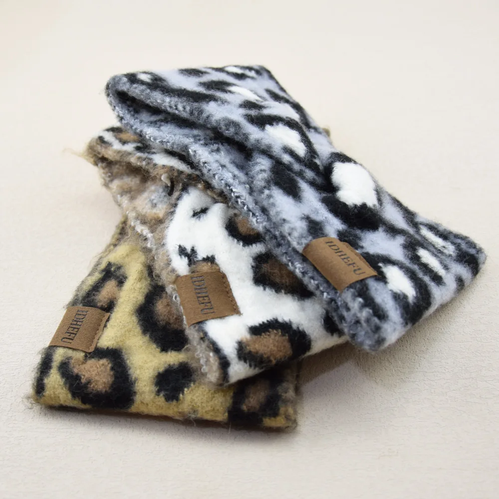 Leoparden-Stirnbänder mit Etikett, gestricktes, klobiges Stirnband, elastisch, gehäkelt, Turban, Ohrenwärmer, Kopfbedeckung für Damen und Erwachsene, Haar-Accessoires – Detail 5