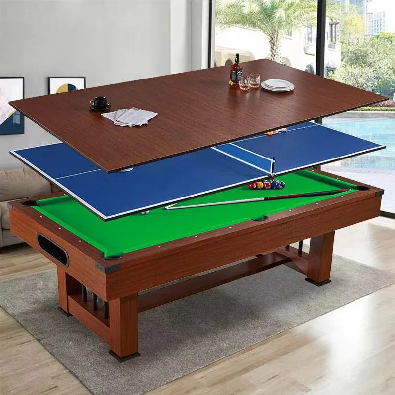 High Quality Ex-factory Price 3 in 1 Multifunction 7FT Strong Pool Table