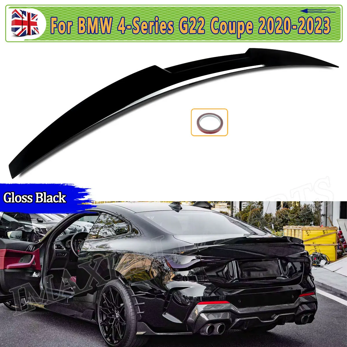 

Спойлер в стиле M4 для BMW G22 G82 4 серии 420i 420d 430d 440i 2020 2021 2022 2023 глянцевый черный задний спойлер Ducktail Boot Wing