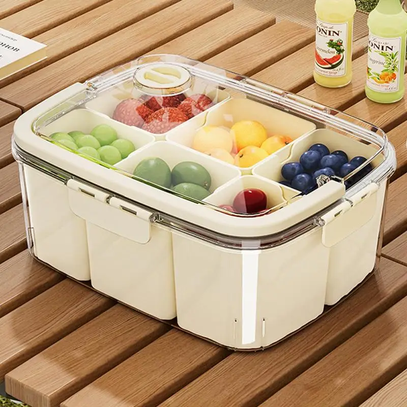 Food Storage Container Portable Container Organizer For Snacks Leakproof Portable Snack Platters Camping Accessories For Veggie