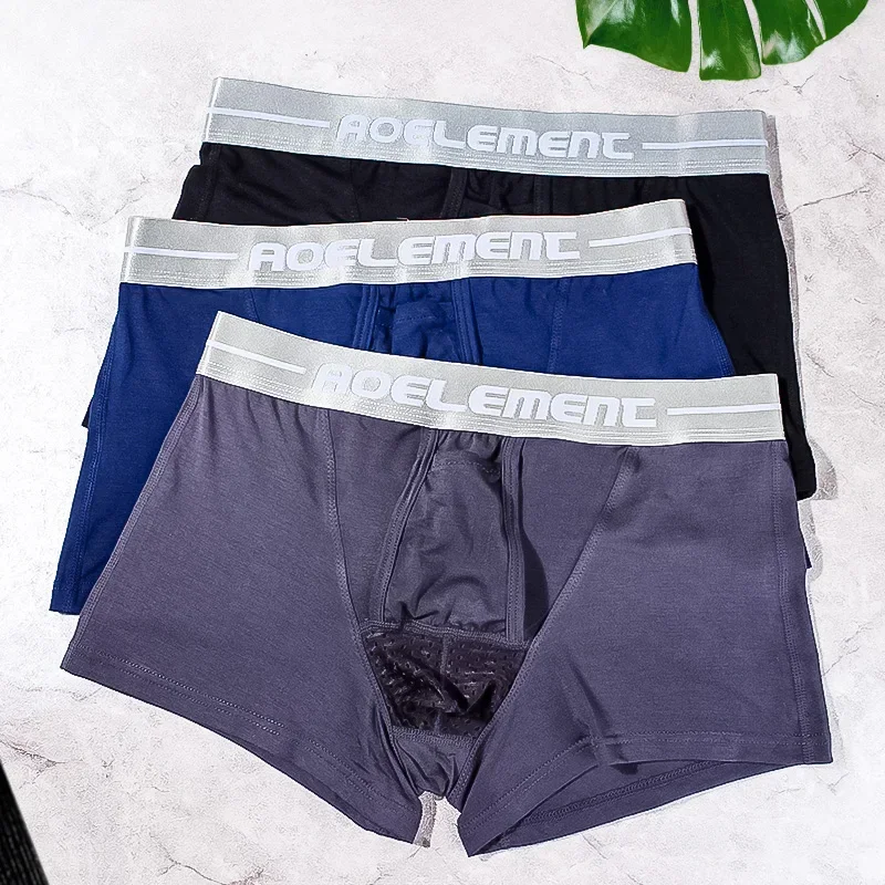 5pcs Men's spermatic cord bullet separation underwear scrotal episcular vein underpants ice silk pouch varicose men's boxers