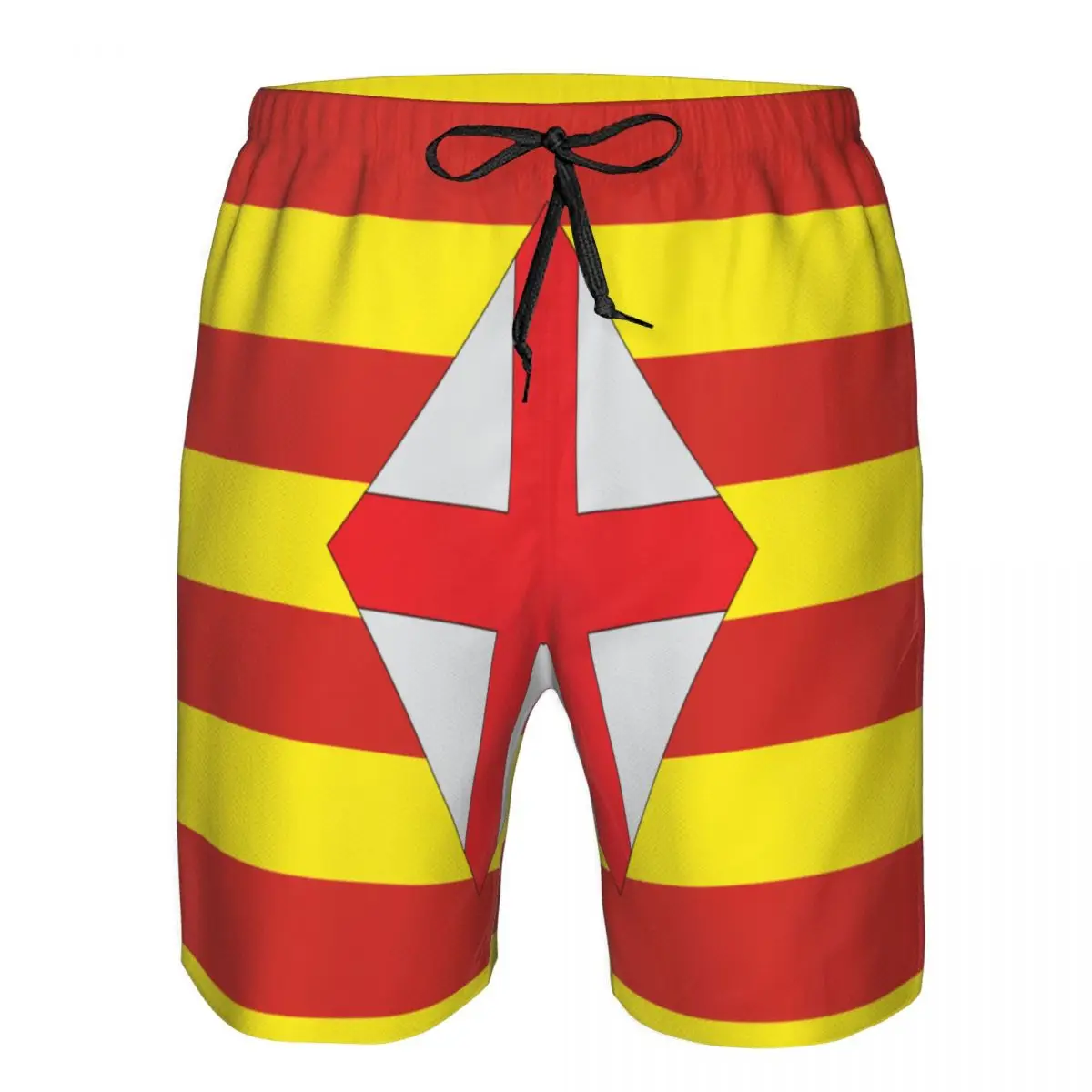 

Mens Swimwear Swim Shorts Flag Barcelona Province Beach Board Shorts Swimming Swimsuits Mens Running Sports Surffing shorts