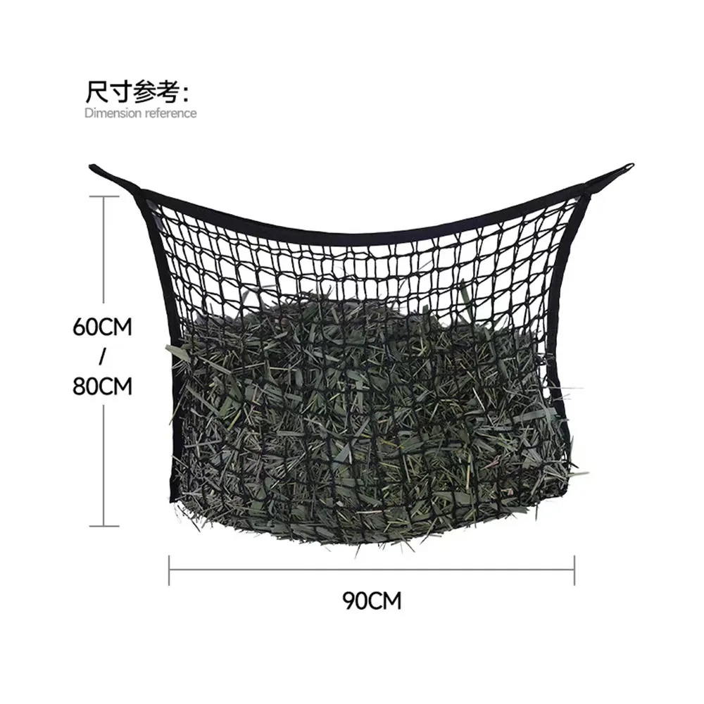 

Nylon Hanging Hay Net Pockets Outdoor Equestrian Horse Feed Storage