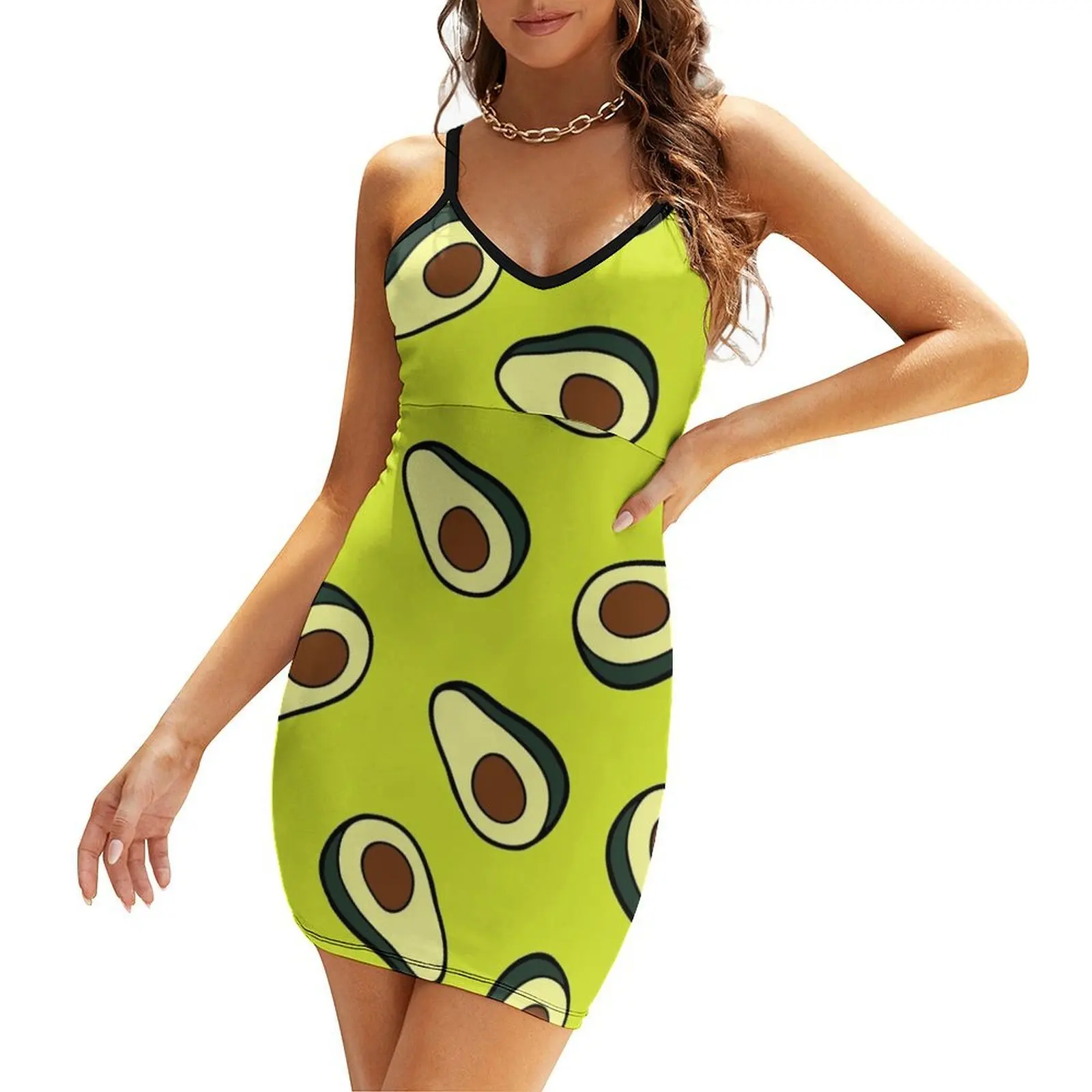 

Avocado Pattern Sling Dress Summer dresses for women elegant dresses for women summer dress women 2025