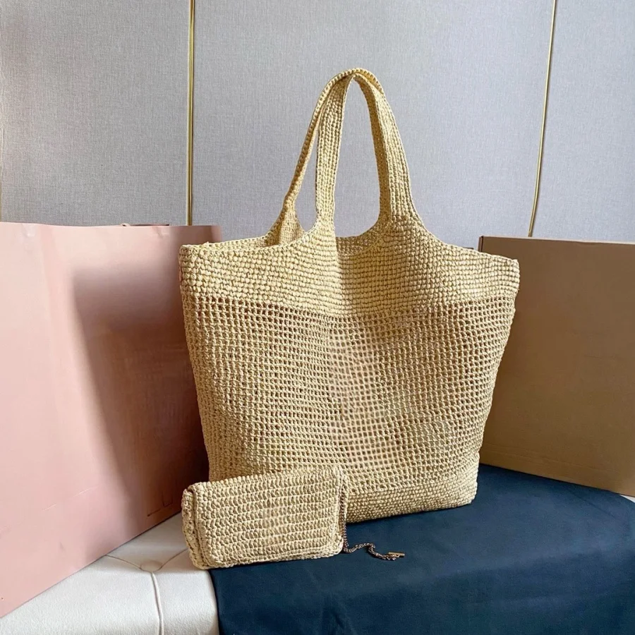 2026 New Women's Straw Bag: Vacation Style Woven Tote, Photogenic Shoulder Bag, Casual & Versatile Large Capacity Handbag