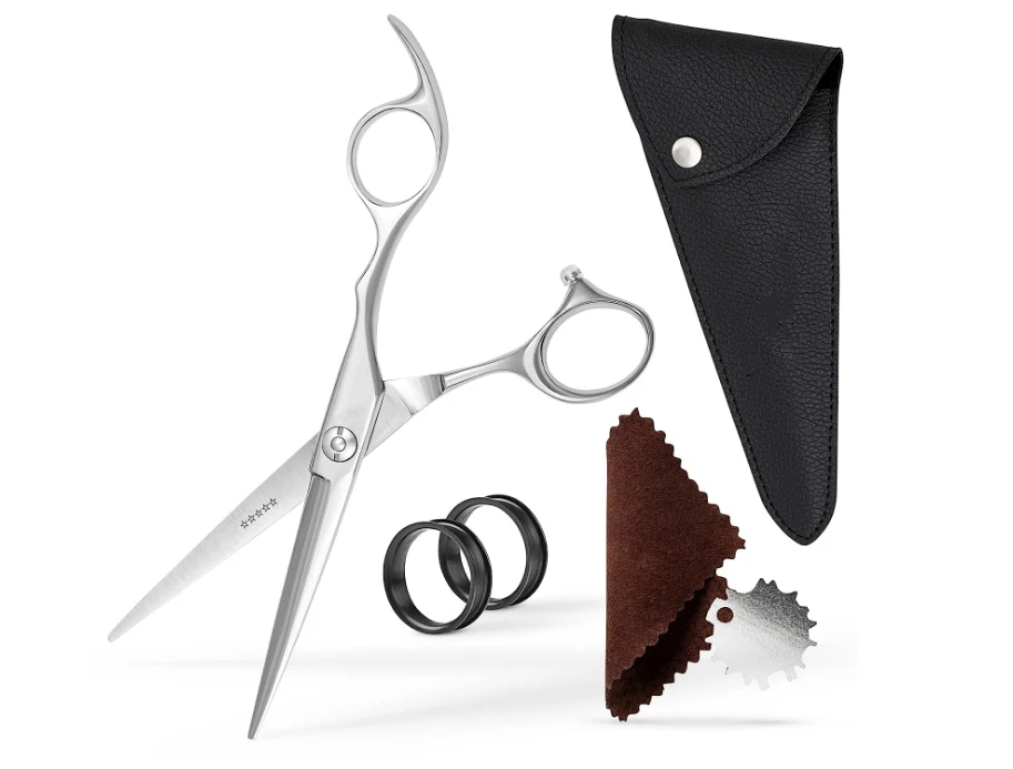 

Professional Hair Scissors 6” Extremely Sharp Blades, Fine Cutting Blades, Hair Shears, Barber Scissors Set for Men and Women