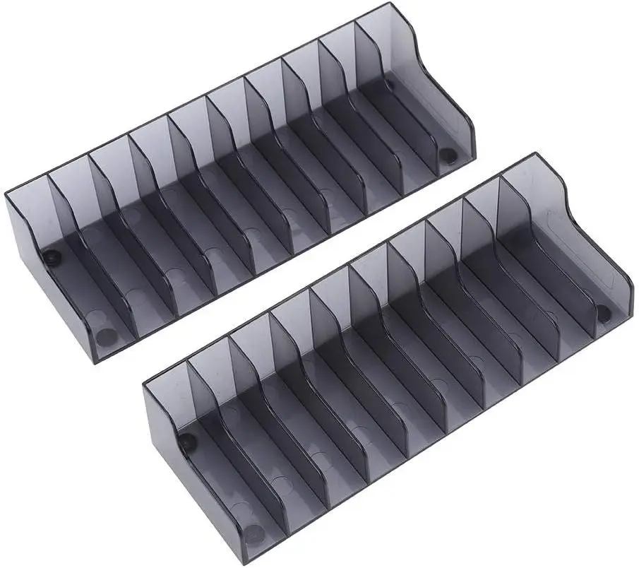 حامل تخزين قرص الألعاب PS4/Slim/Pro 10، حامل صندوق ألعاب صلب أسود لملحقات ألعاب PS4، قطعتان.