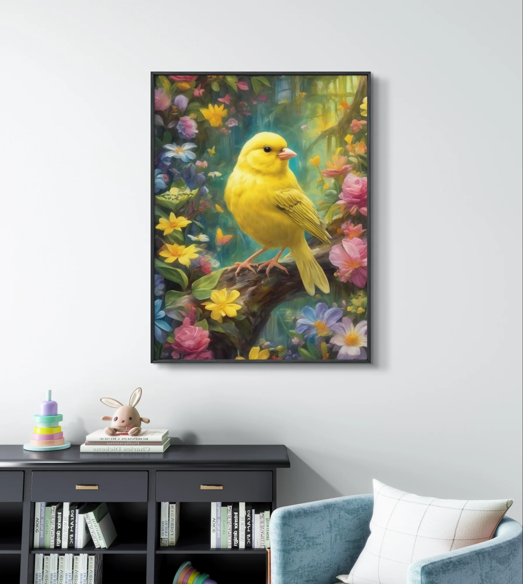 Canary 5D Diamond Art Painting Golden Bird Pattern Handmade Diamond Embroidery Cross Stitch Kit Hot Selling Home Wall Decor Gift