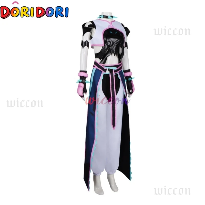 OW x SF Collaboration Kirikoo Juri Han Cosplay Street Fighter Costume Women Sexy Wig Halloween Outfit (한주리) - view 3