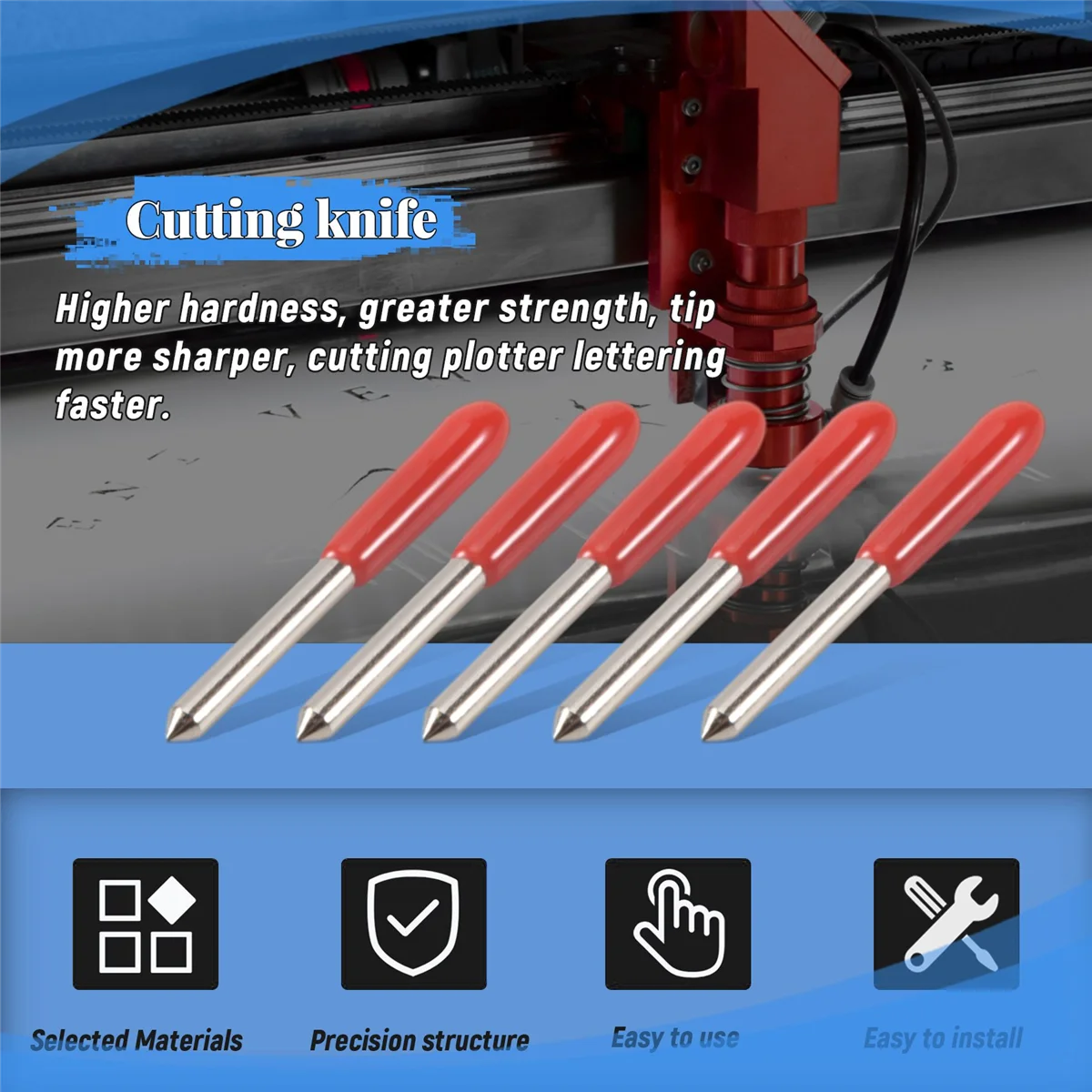 15pcs 30 degrees 45 degrees 60degrees Cutting Tungsten Blade For Roland, GCG, Jinka Cutting Plotter Vinyl Cutter HY