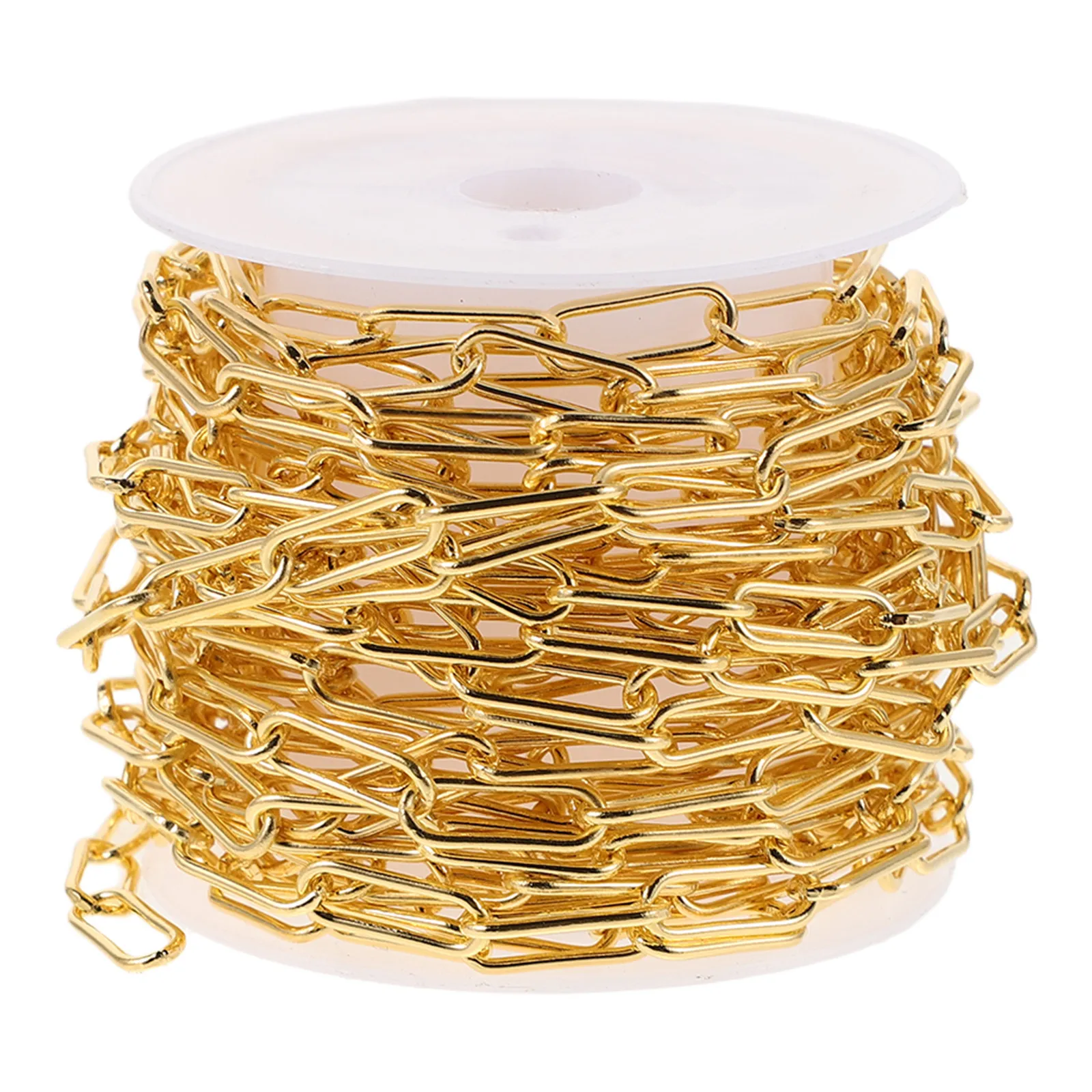 

Рулон цепочки из скрепок, 5 ярдов, посеребренный, для изготовления ювелирных изделий, рукоделия, ожерелий, браслетов, браслетов на ногу, DIY