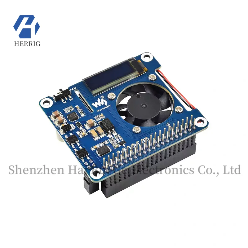 

MicroSnow Raspberry Pi 4B/3B POE Ethernet Power Supply Expansion Board Cooling Module with Onboard Fan OLED