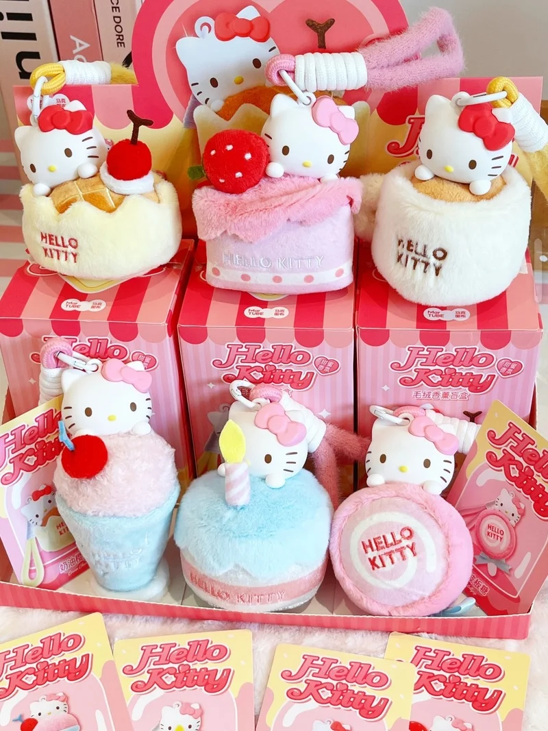 

Genuine Hello Kitty Sweet Workshop Series Plush Aromatherapy Blind Box Pendant Cute Anime Peripheral Plush Doll Pendants Gift