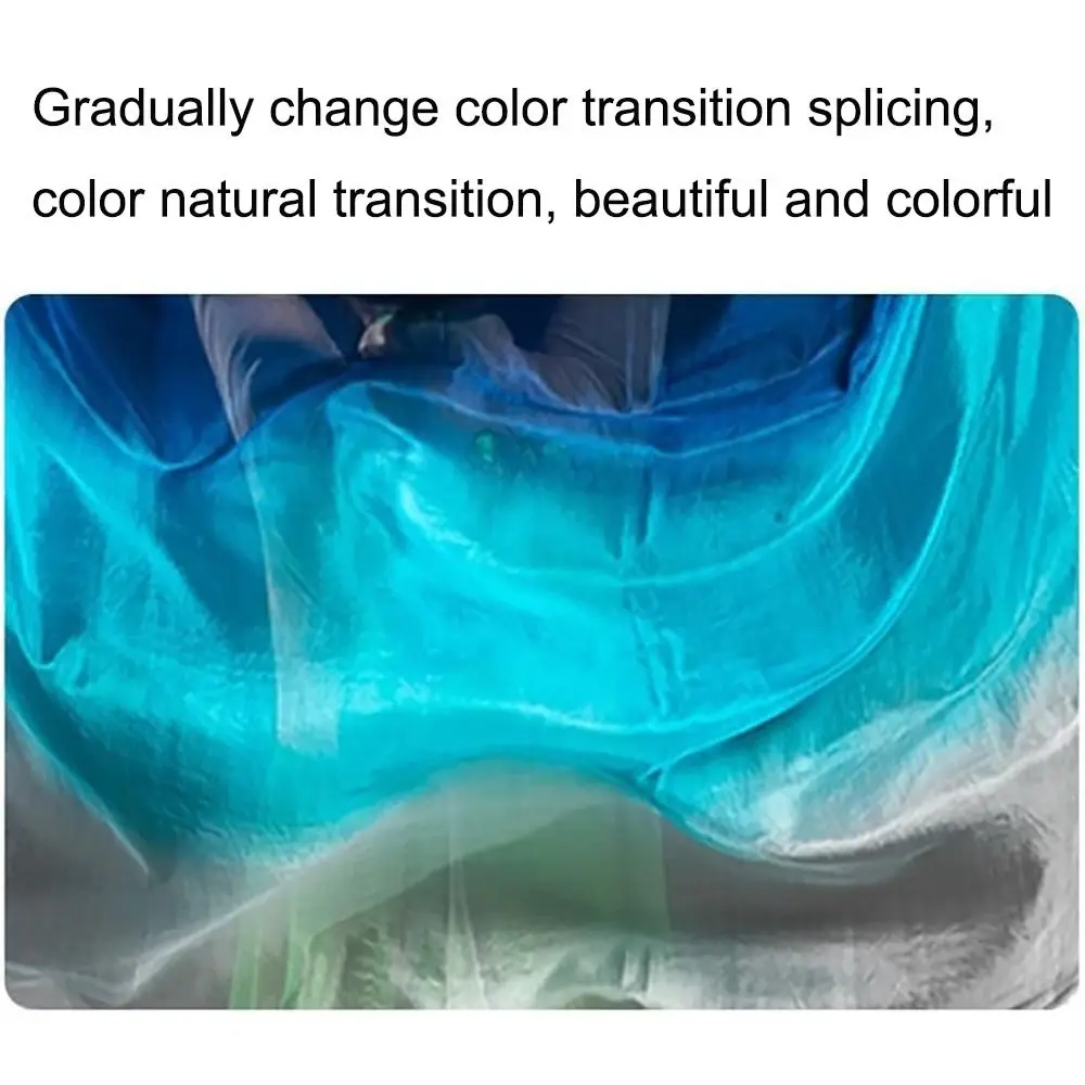 Veli di danza del ventre di colore sfumato di moda Texture leggera Scialli lunghi di danza del ventre latino Performance Scialle Costumi Accessori