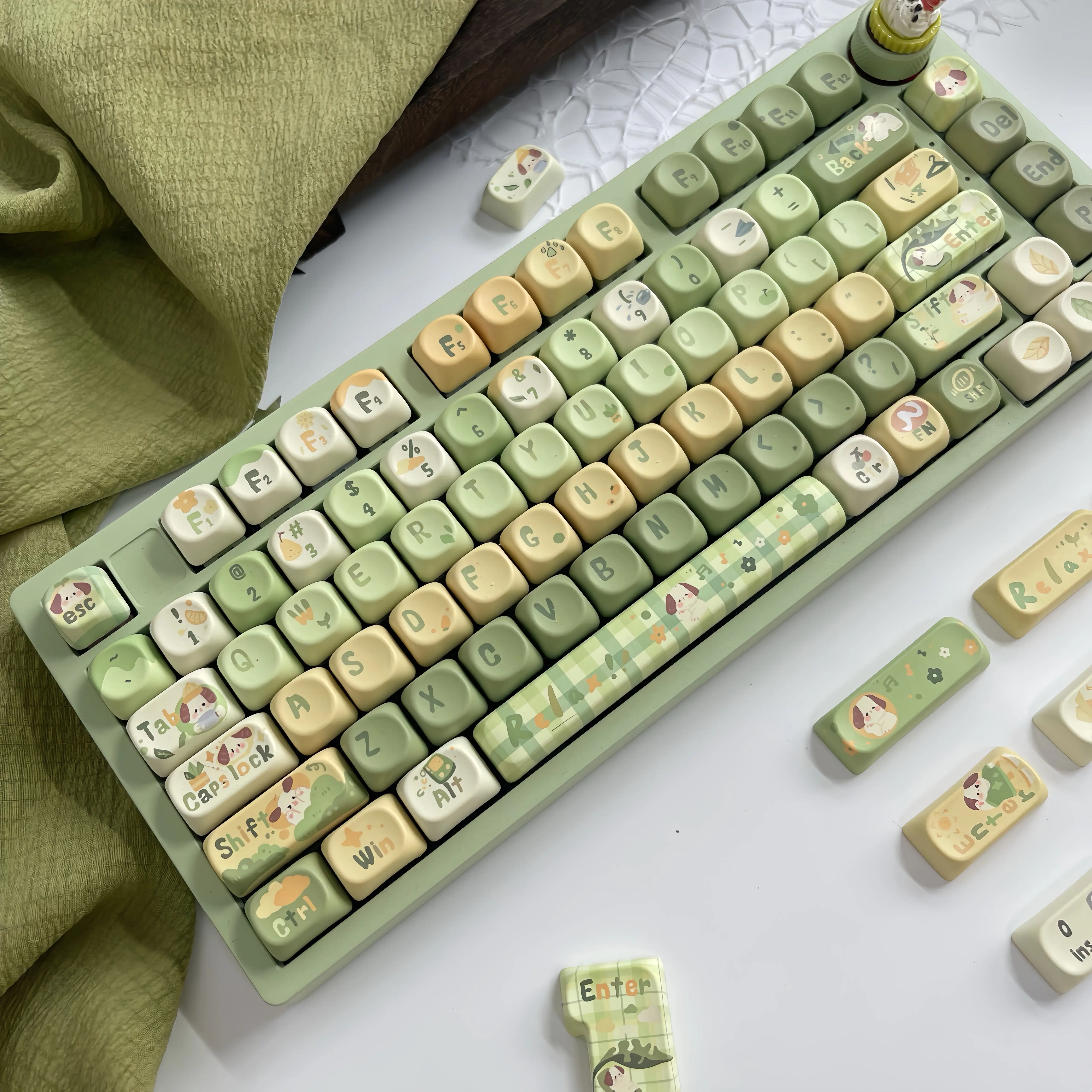 maimooo-matcha-puppy-keycaps-moa-highly-cute-round-pbt-heat-sublimation-green-keycaps