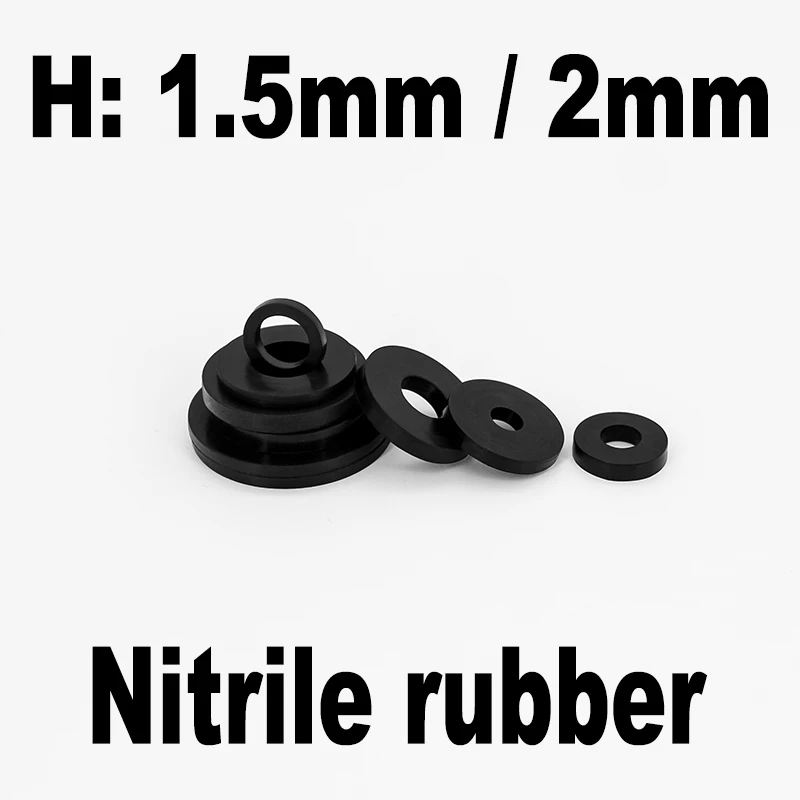 H2mm Flachdichtung M2-M42 Nitril-Silikon-Fluorkautschuk NBR VMQ FKM verschleißfeste, stoßdämpfende, wasserdichte Dichtung