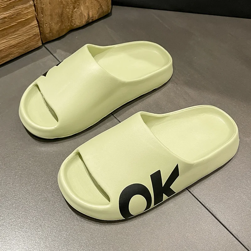 New Big Size 46 47 Men Women Slippers Light EVA Soft Sole Casual Shoes Home Bathroom Anti-Slip Flip-Flops Summer Beach Sandals