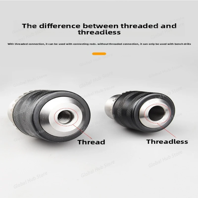 1.5-13mm Drill Chuck 1/2-20UNF Rotary Hammer Screwdriver Impact Wrench Driver Adapter with Key