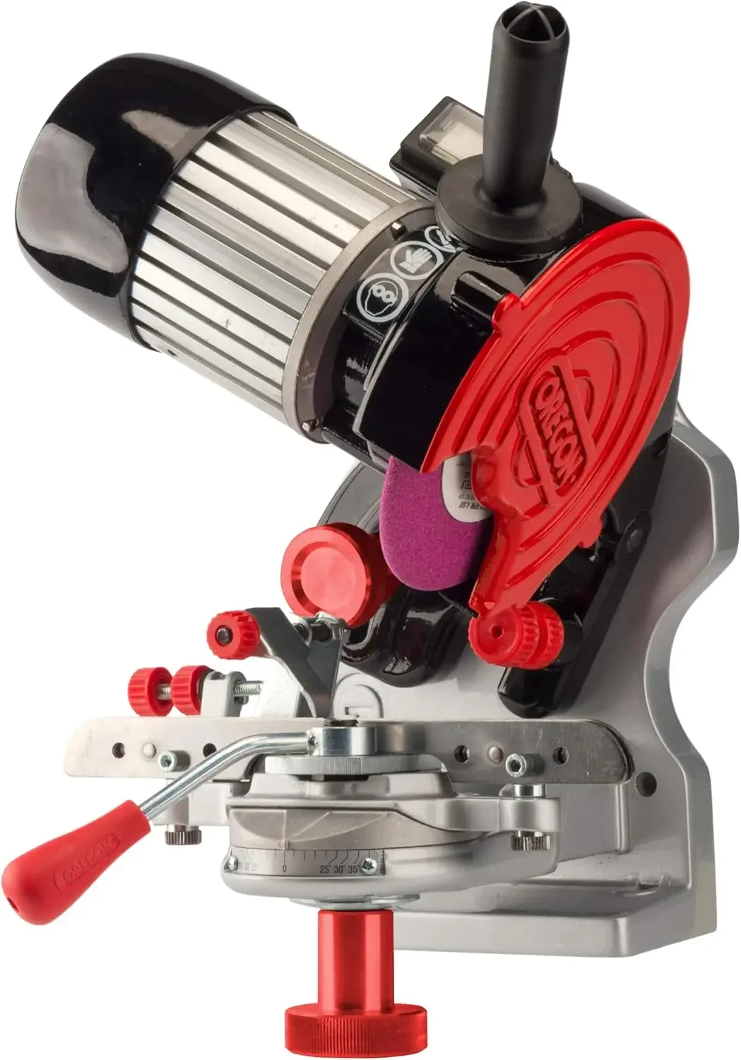 Professional Compact 120-Volt Bench Grinder, Universal Saw Chain Sharpener, for All Chainsaw Chains (410-120)