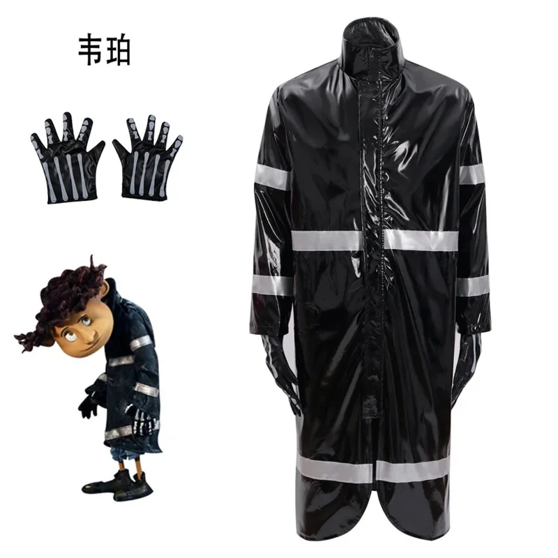 

2025 New Halloween Anime Cartoon Movie & the Secret Door Cosplay Costume Coraline Wybie Lovat COS Coat Jacket Yel☆★ee☆★