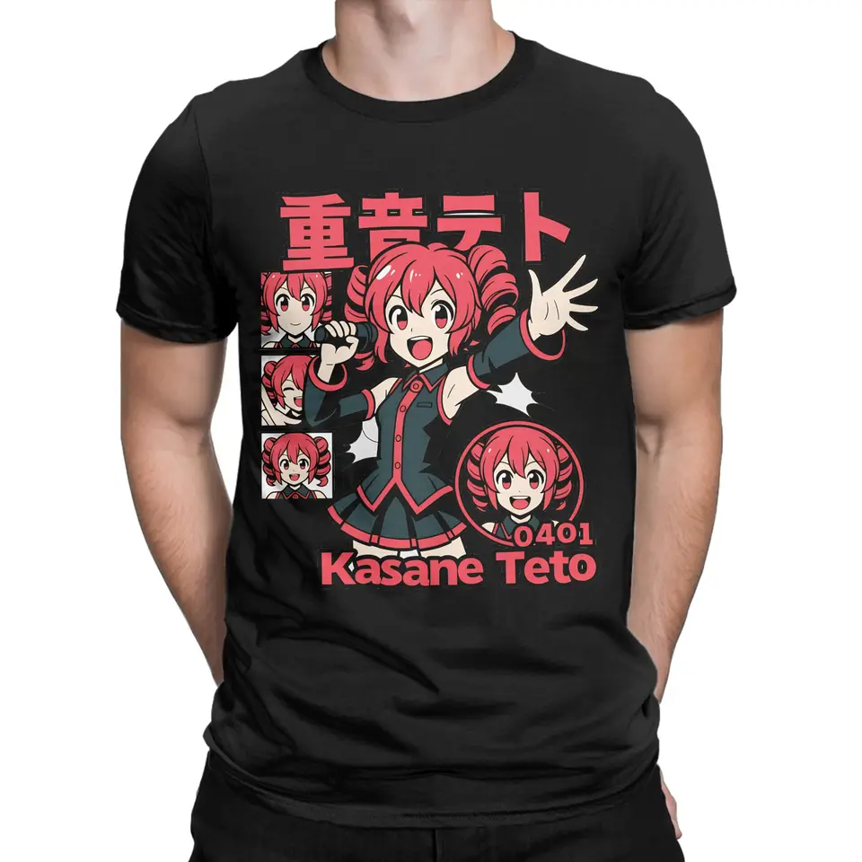 Kasane Teto Anime T Shirt Summer Cotton T Shirts For Men Trending