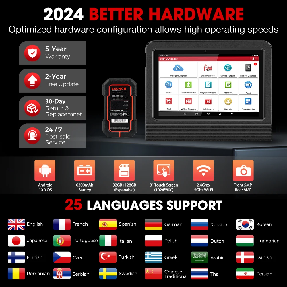 X431 Pro V5.0 نظام كامل ثنائي الاتجاه أداة تشخيص السيارات ob d2 محلل مسح المركبات PK X431 ProS V5.0 2 سنة مجانية