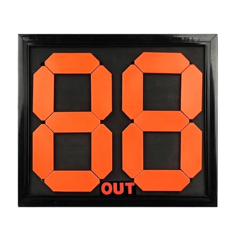 4 Digits Football Soccer Manual Substitution Board Card Double Sides Football Substitution Players Plate Easy to Use