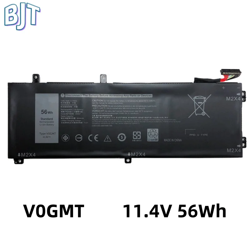 11.4V 56Wh Rechargeable Laptop Battery V0GMT for Dell Inspiron 7500 75010 G7 17 7700 0NYD3W TJDRR TJDRR Li-ion