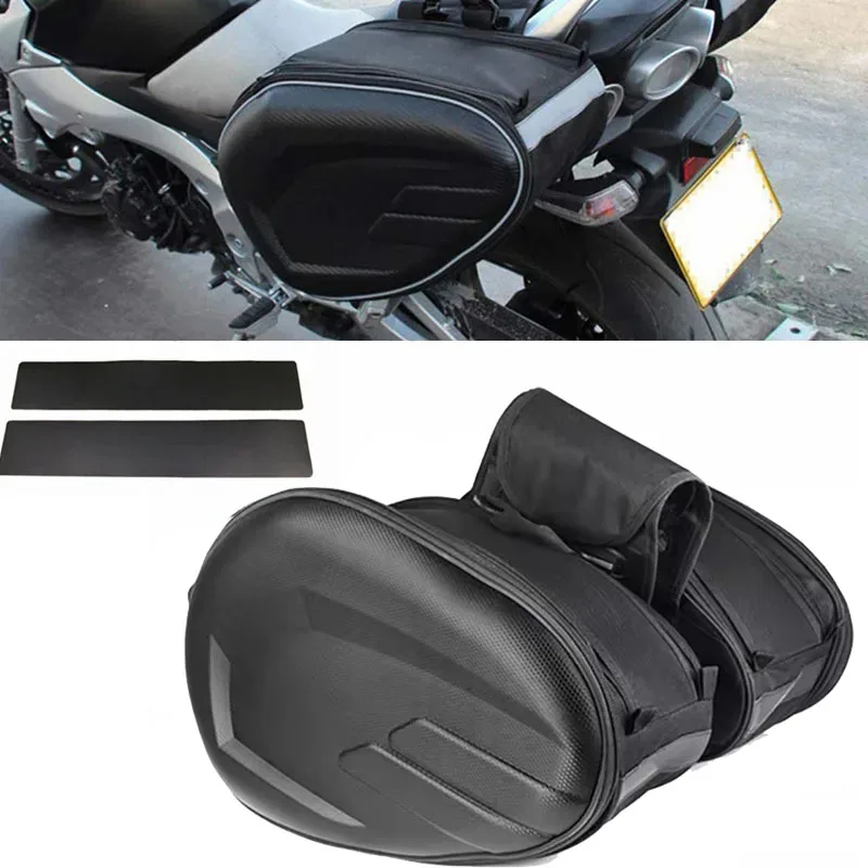 Universal Motorcycle Saddlebags Waterproof Large Capacity 36L- 58L Travel Bag Suitcase Saddlebags Raincoat Plastics for Yamaha