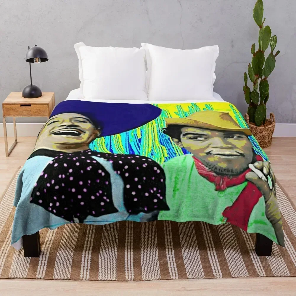 

Pedro Infante y Cantinflas Cantando Mexican Movie Stars of Old Throw Blanket Warm Decoratives Plaid Blankets