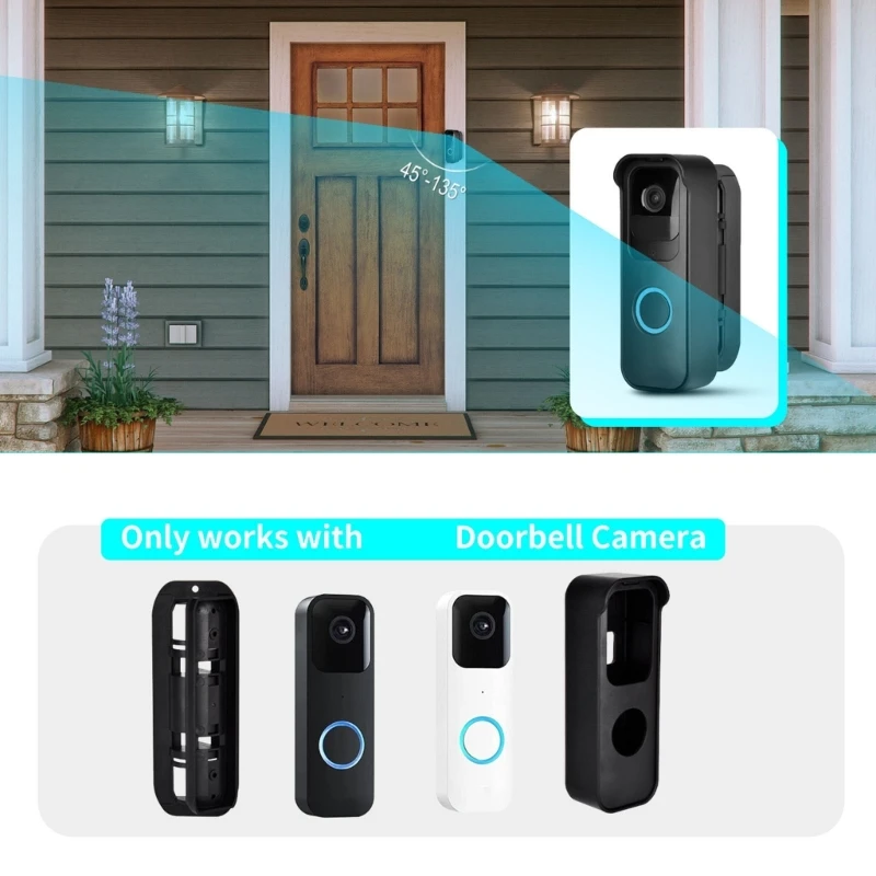 

Adjustable Doorbell Mount Doorbell Mounting Bracket Adhesive Designs Ensures Secure Fit for House Video Doorbell 601E
