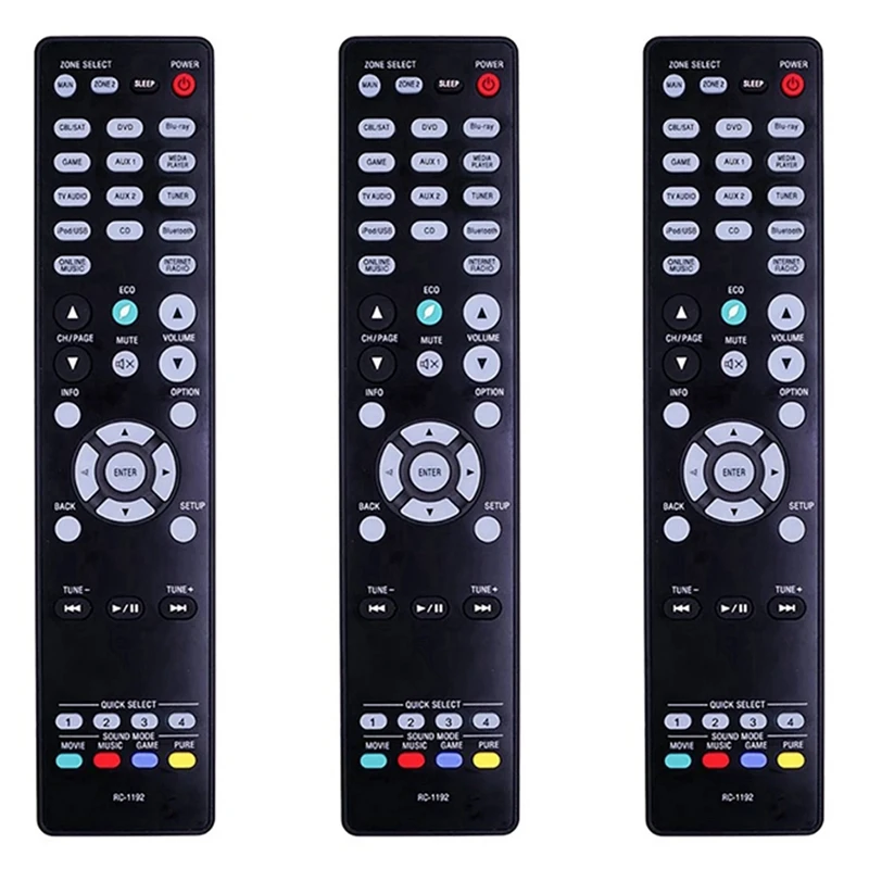 

2025 New-3X RC-1192 For Denon AV RECEIVER AVR-S900W AVR-X2100W AVR-X2200W Remote Remote Control