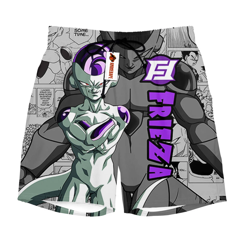 2026 Summer Dragon Ball Frieza Final Form Manga Print Quick Dry Shorts Men Casual Beach Wear Gym Workout Sports Board Shorts
