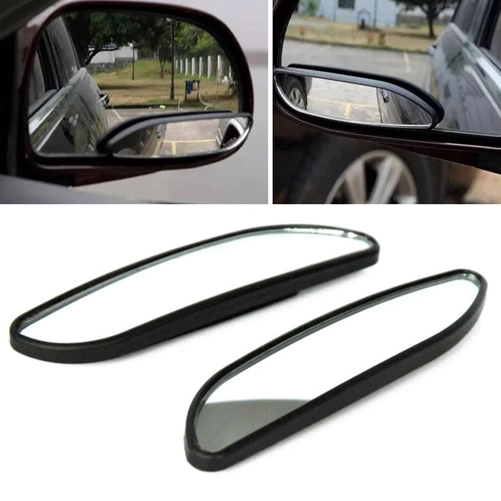 1pair Car Rearview Mirrors 3R-060 360° Wide Angle Convex Design Car Blind Spot Mirror For Car Truck SUV Glass Plastic 128x30mm