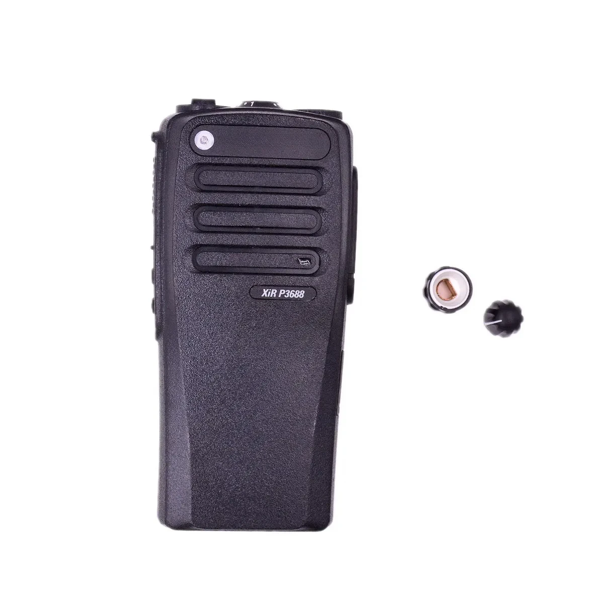 Carcaça Frontal Nova com Botões de Volume e Canal, Estilo Oval, Peças de Tecla PTT para Rádio Motorola XIR P3688 DP1400 DEP450