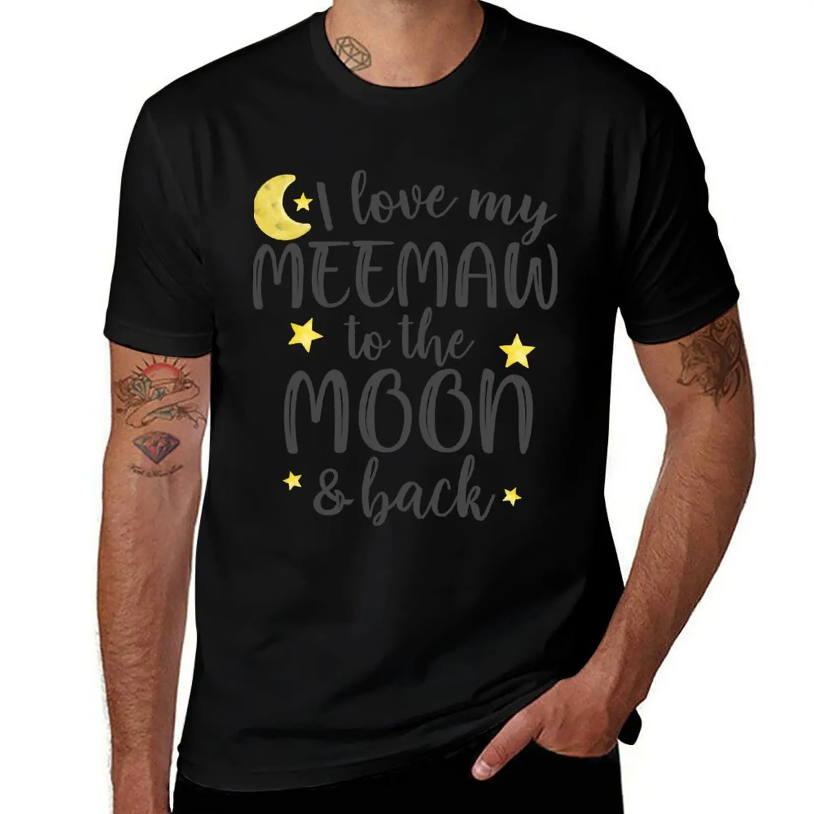 

I Back To Love My The and Meemaw Moon T-Shirt Plus Size All Match Tee Shirt